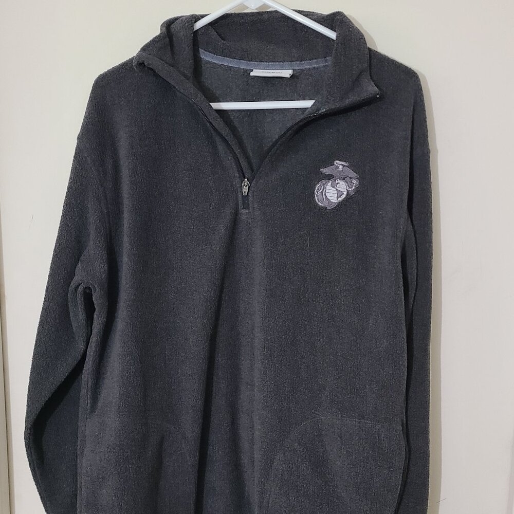 US Marines Gray Polar Fleece Large